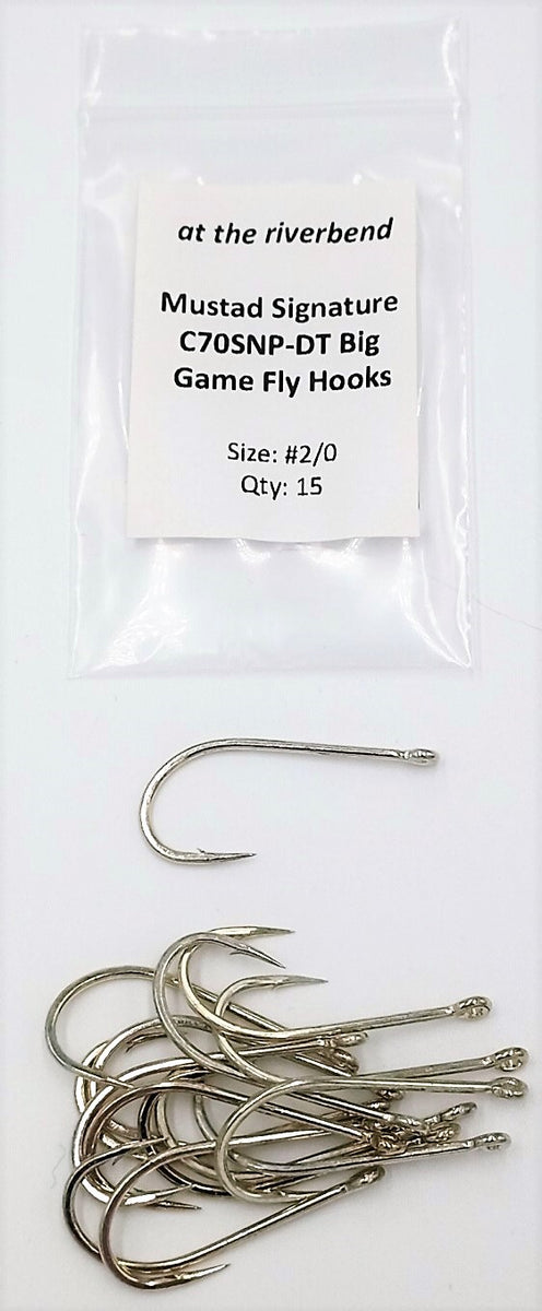Mustad Signature C70SNP-DT Light Big Game Fly Tying Hooks – At The Riverbend