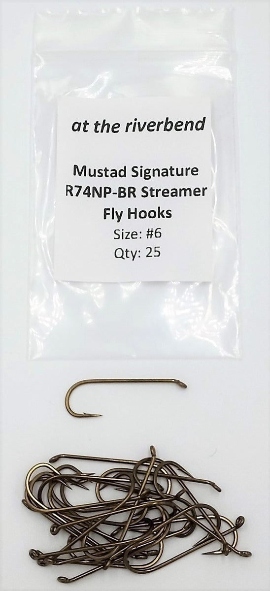 Mustad Signature R74NP-BR Streamer Fly Hooks for Fly Tying – At The  Riverbend