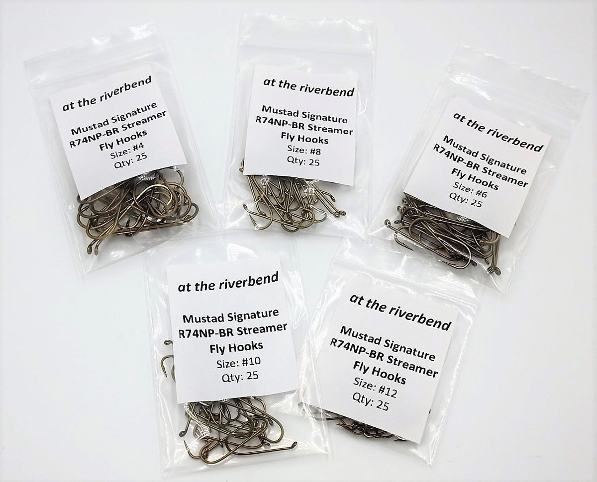 Mustad Signature R74NP-BR Streamer Fly Hooks for Fly Tying – At The  Riverbend