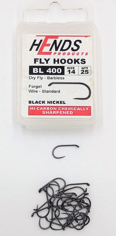 Hends BL-400 Barbless Dry Fly Hooks – At The Riverbend
