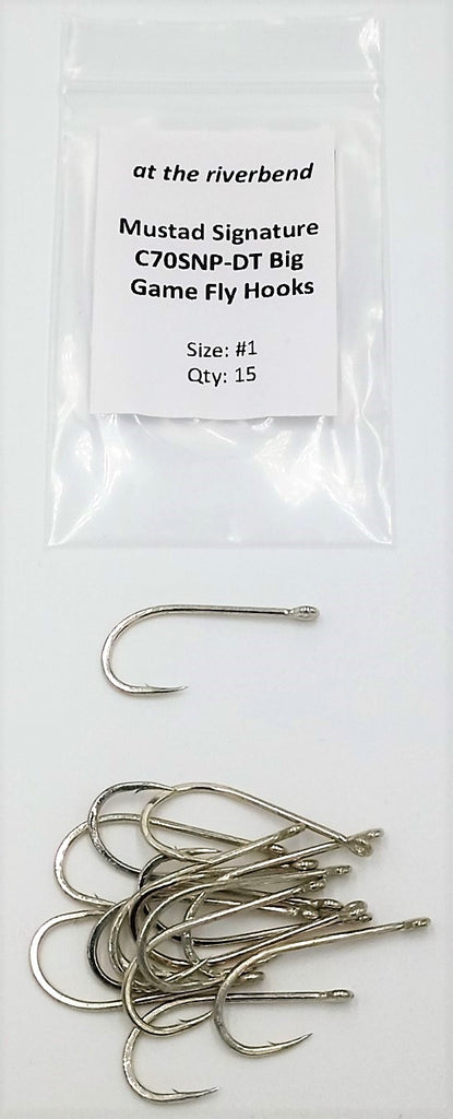 Mustad Signature C70SNP-DT Light Big Game Fly Tying Hooks – At The Riverbend
