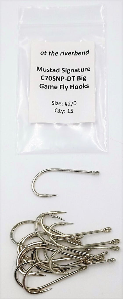 Mustad Signature C70SNP-DT Light Big Game Fly Tying Hooks – At The