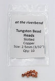 Copper Slotted Tungsten Bead Heads