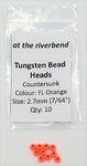 Fluoro Orange Cyclops Tungsten Bead Heads