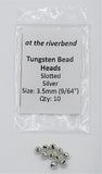 Silver Slotted Tungsten Bead Heads