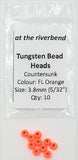 Fluoro Orange Cyclops Tungsten Bead Heads