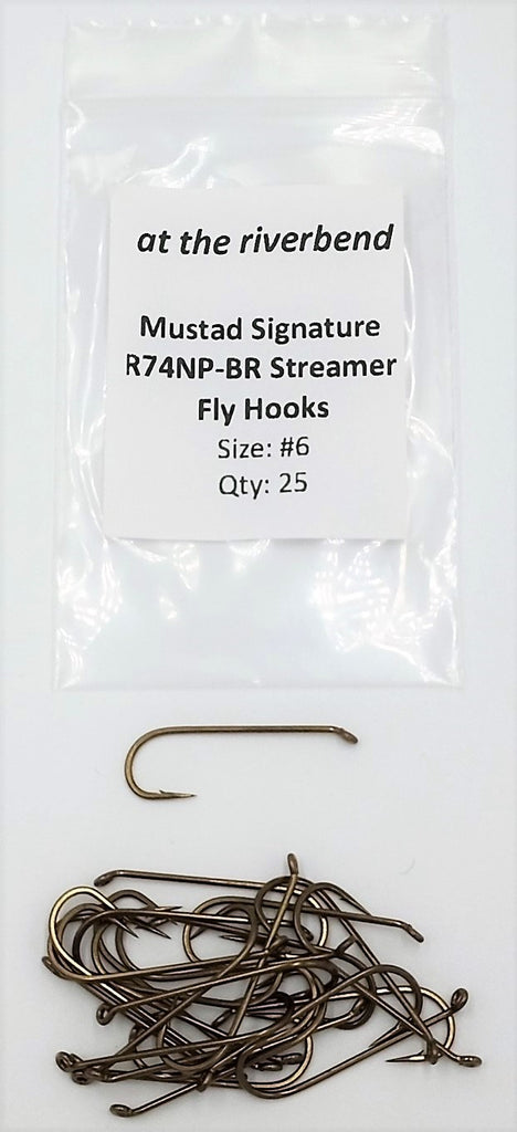 Mustad Signature R74NP-BR Streamer Fly Hooks for Fly Tying – At