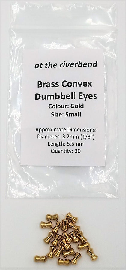 Brass Convex Dumbbell / Hourglass Eyes