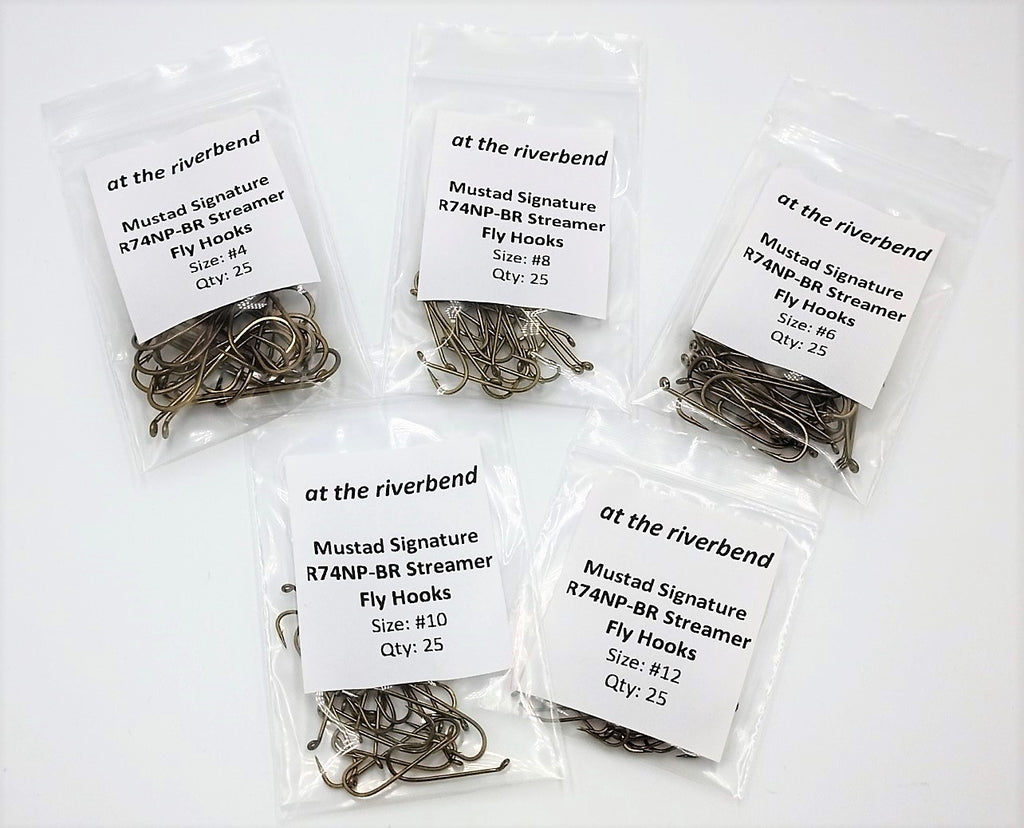 Mustad Signature R74NP-BR Streamer Fly Hooks for Fly Tying – At
